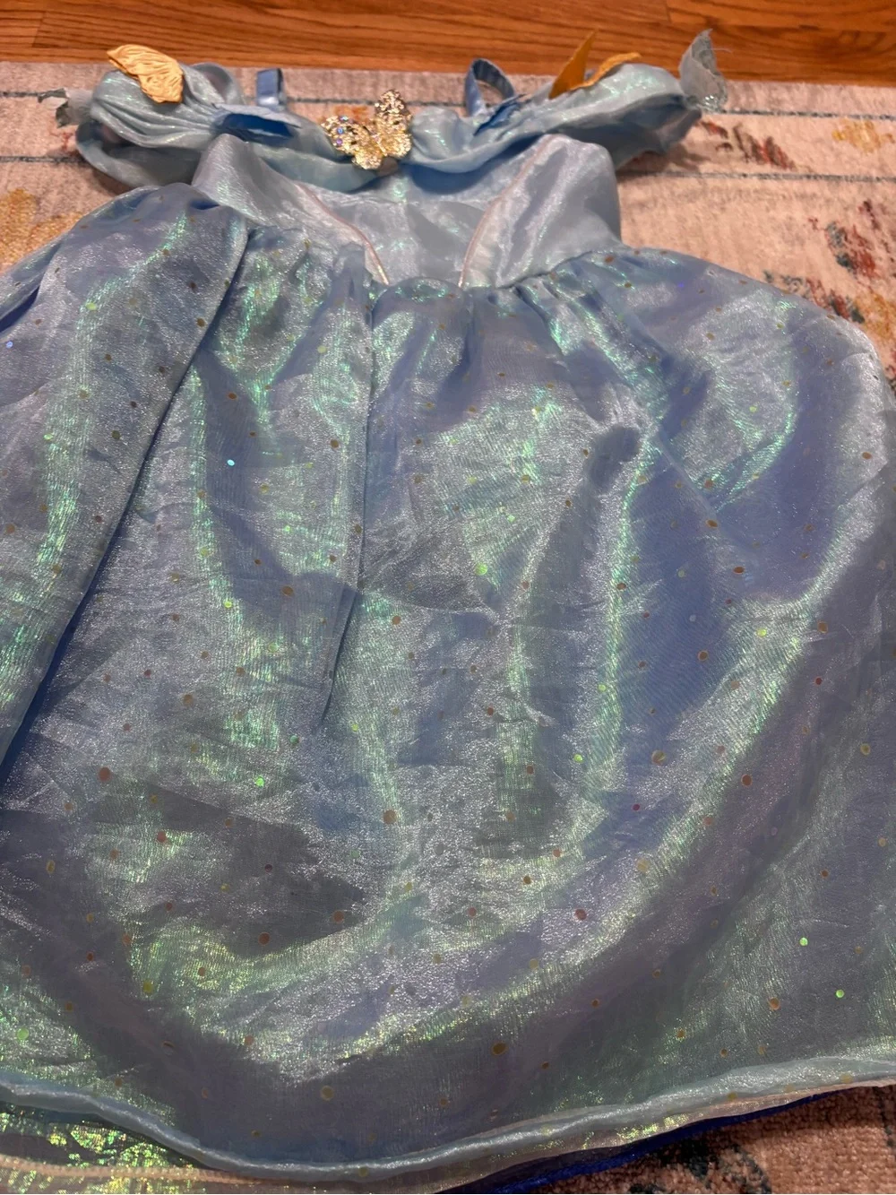 Disney Store Cinderella costume dress organza skirt butterfly brooch size 3